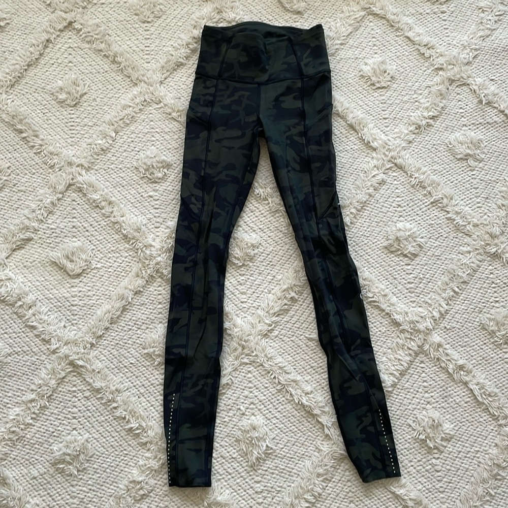 Lululemon Camo Fast and Free Leggings
